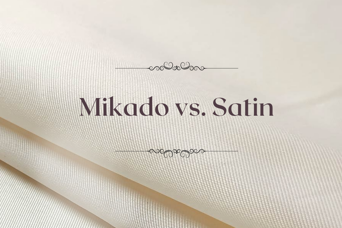 Same Design, Different Fabric: Mikado vs. Satin