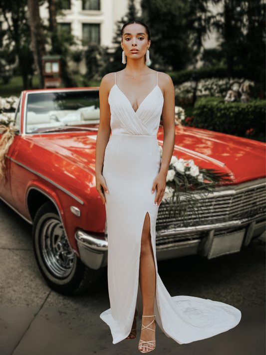 High Slit Wedding Dress 10305