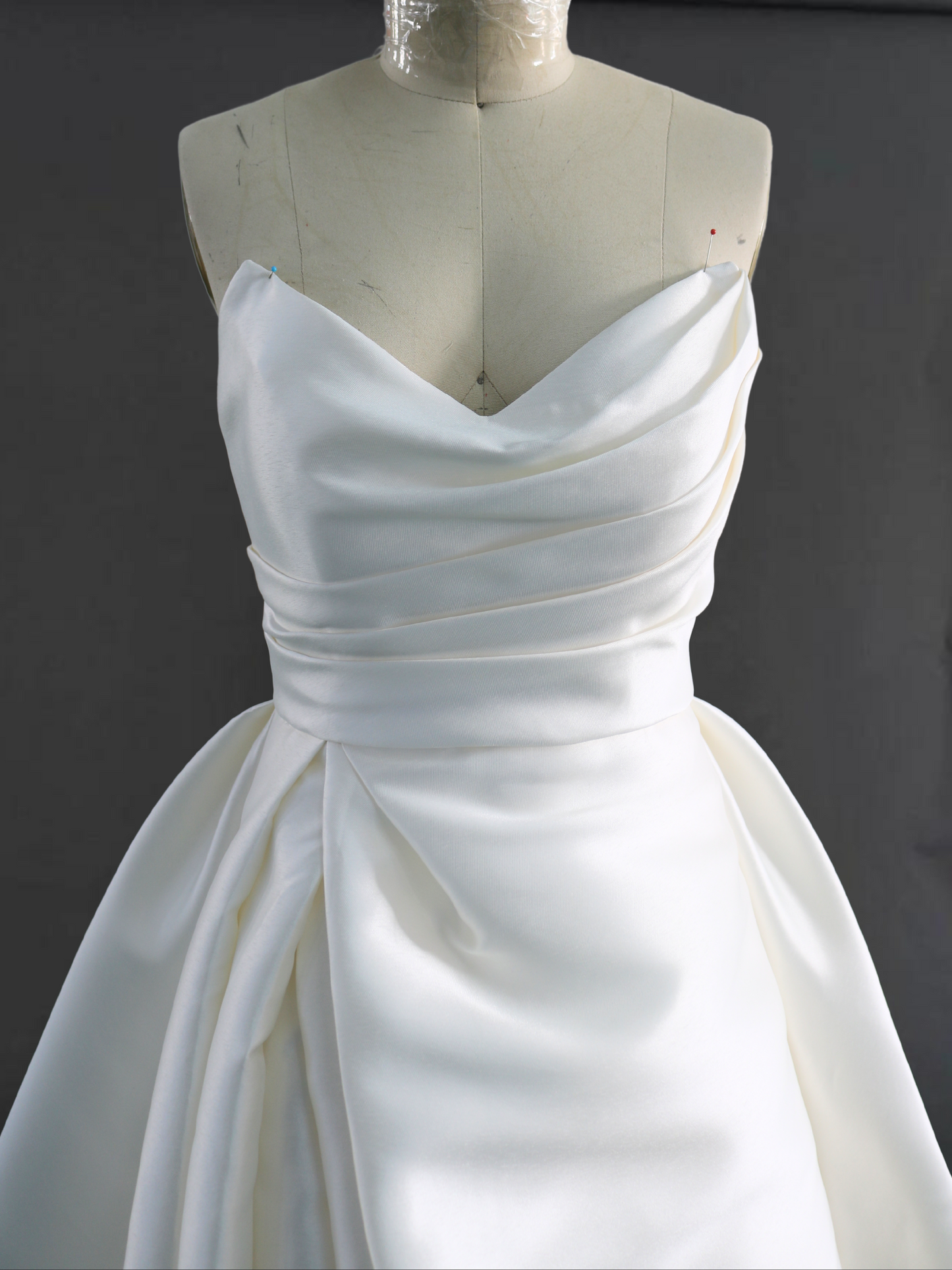 Ivory Mikado Wedding Dress 16345