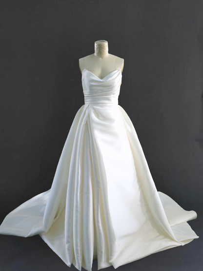 Ivory Mikado Wedding Dress 16345