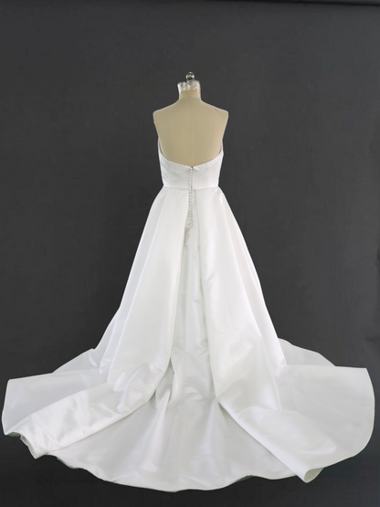 Ivory Mikado Wedding Dress 16345